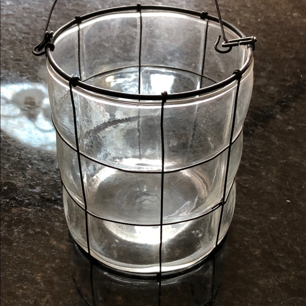 Glass candle holder